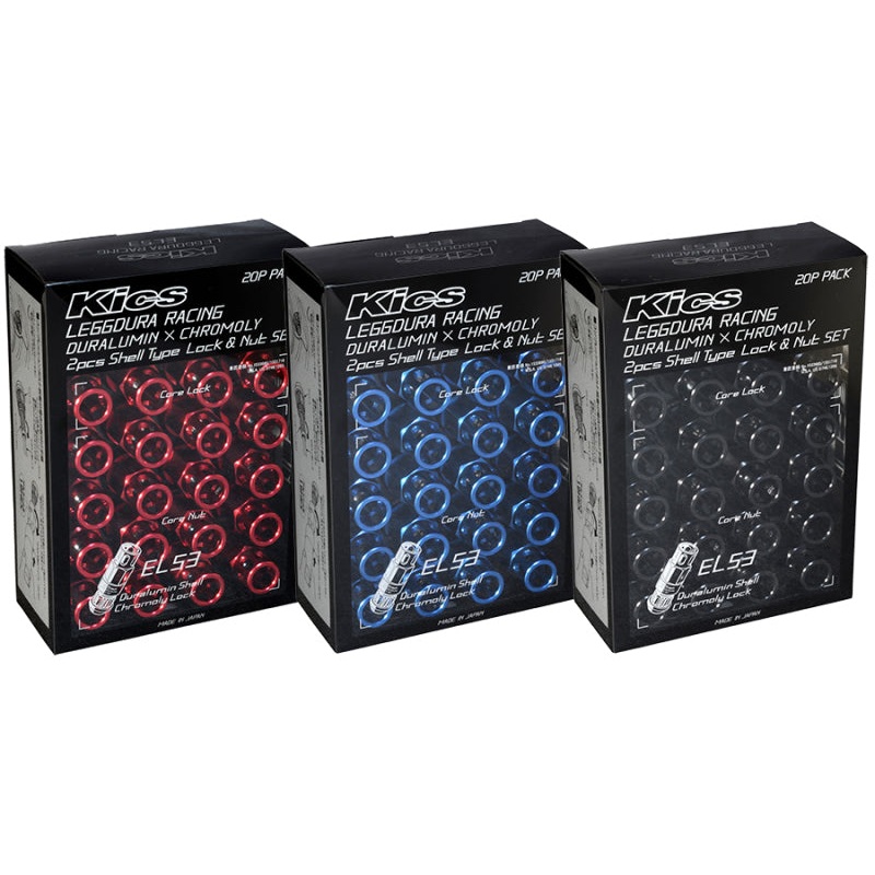 Project Kics Leggdura Racing 53mm EL53 Shell Type Lug Nut 16 Pcs + 4 Locks 12X1.50