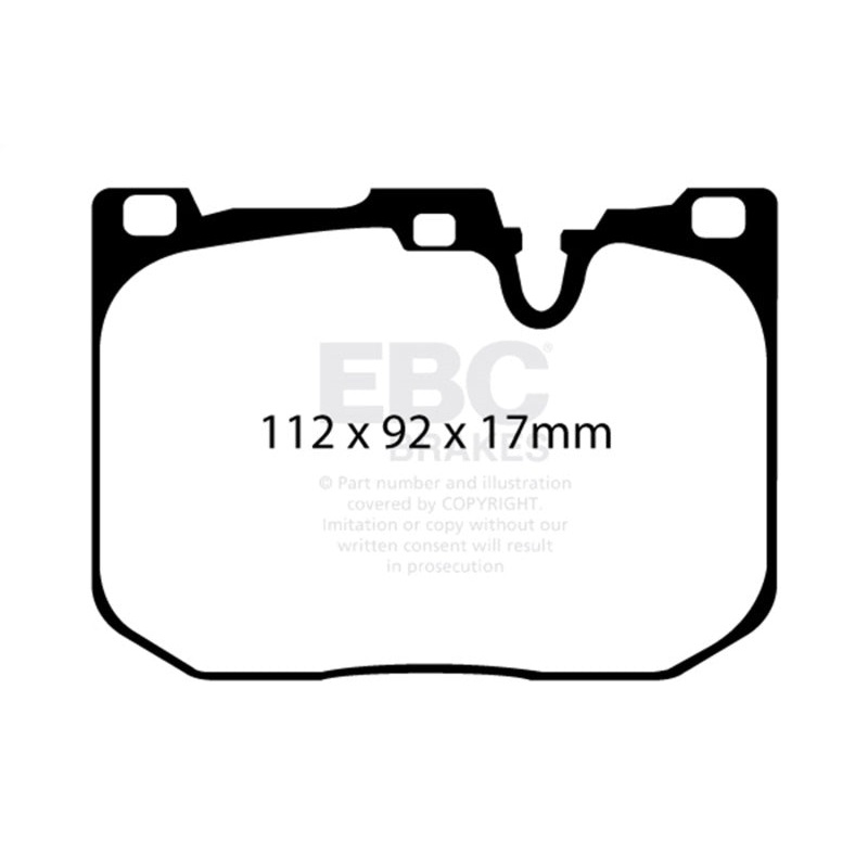 EBC 14+ BMW M3 3.0 Twin Turbo (F80) Redstuff Front Brake Pads