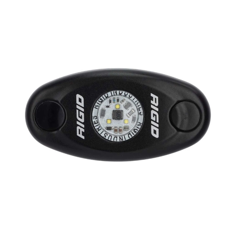 Rigid Industries Rigid A-Series LED Rock Light Kit – High Power / Black Housing / Red / Pair (RIG482103)
