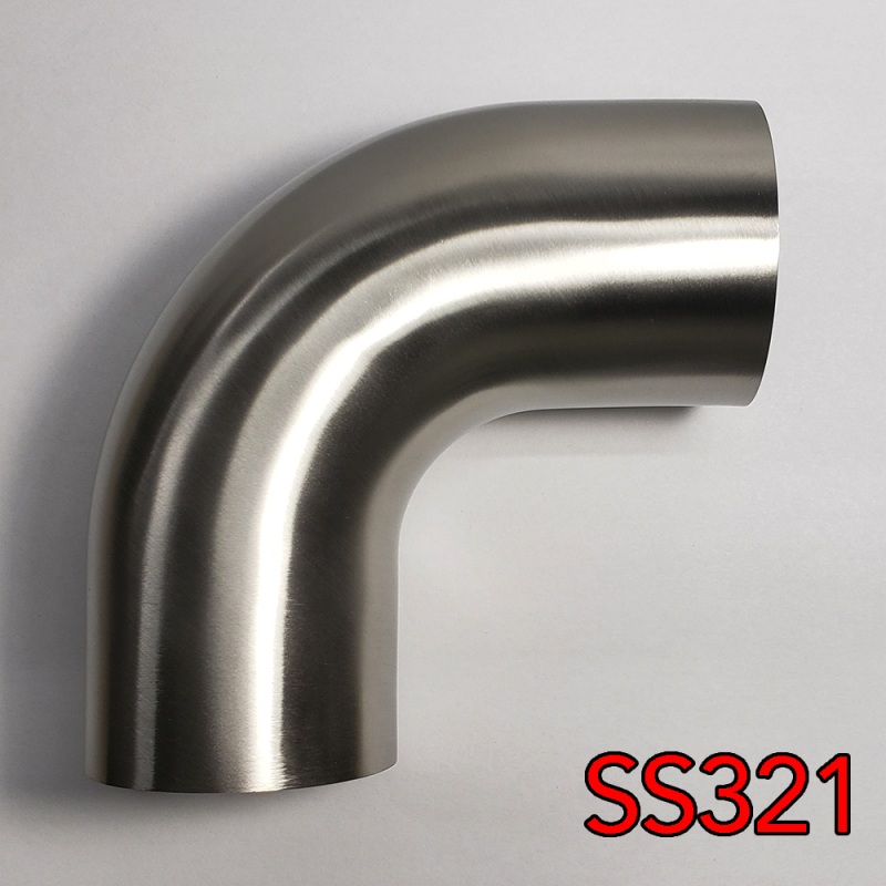 Stainless Bros 2in SS321 90 Degree Mandrel Bend Elbow 1D – 16GA/.065in Wall – Leg