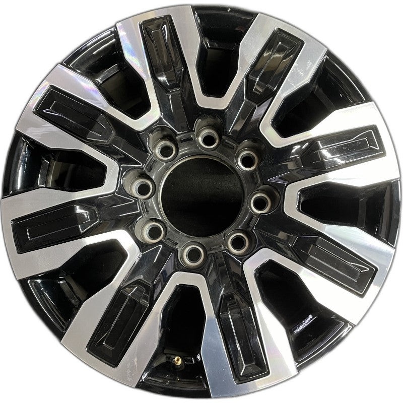 20″ SIERRA 2500 PICKUP 24 20×8.5 8 spoke raised spoke machined with black pockets black inserts opt Q7H Original OEM Wheel Rim