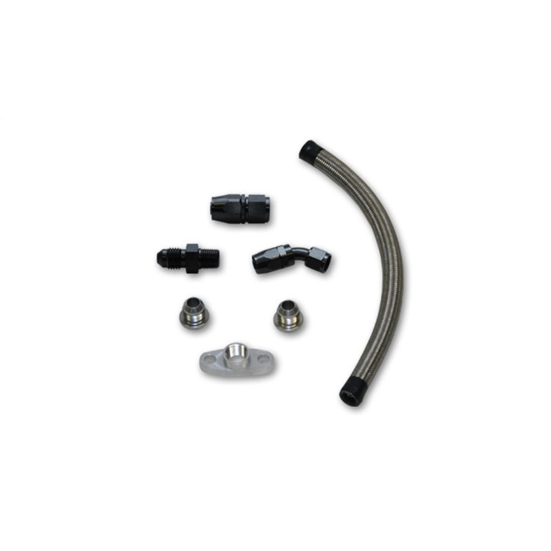 Vibrant Univ Top Mount Oil Drain Kit incl 20in Teflon lined S.S. hose Fitting