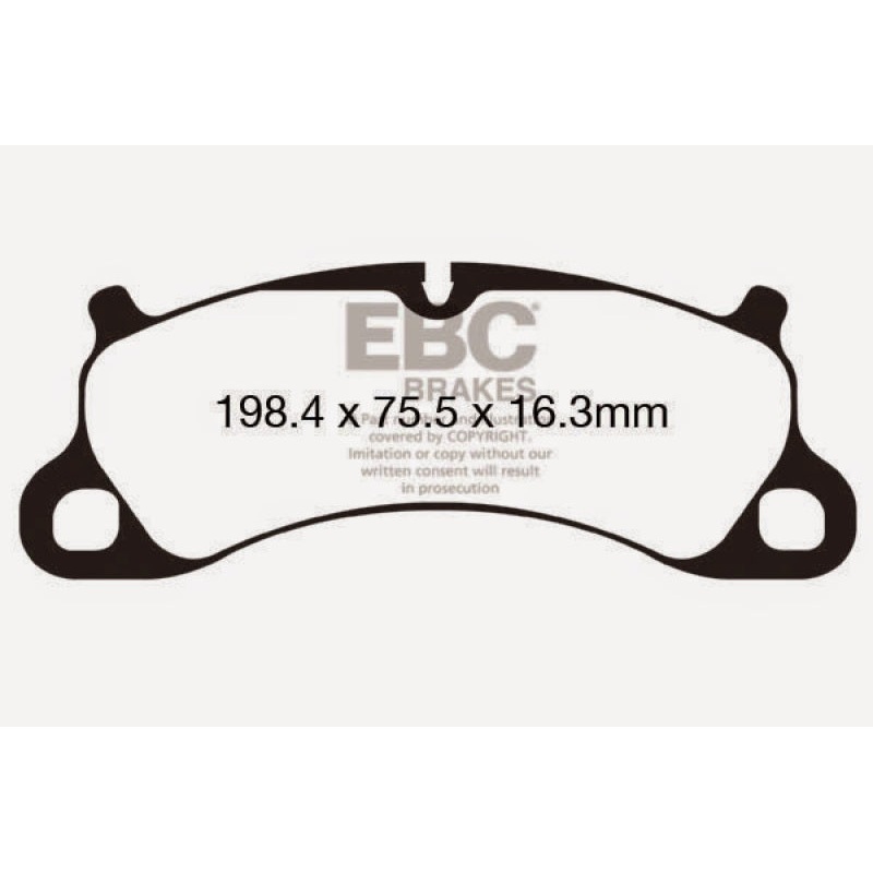 EBC 12-15 Porsche 911 (991) (Cast Iron Rotor only) 3.8 Carrera S Redstuff Front Brake Pads
