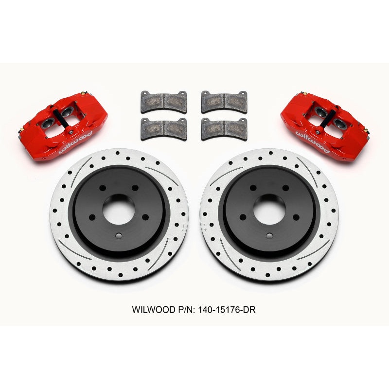 Wilwood DPC56 Rear Caliper & Rotor Kit Red Corvette All C5 / Base C6 1997-2013