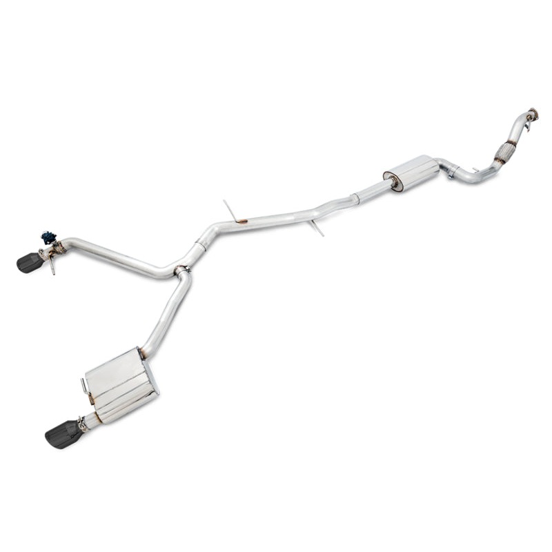 AWE Tuning Audi B9 A4 SwitchPath Exhaust Dual Outlet – Diamond Black Tips (Includes DP and Remote)
