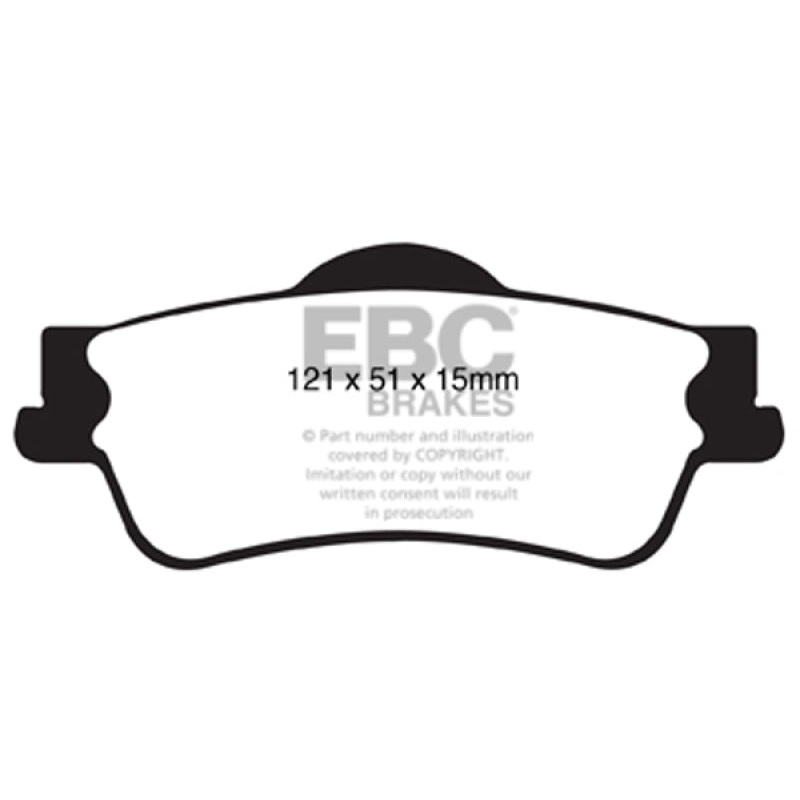 EBC 11+ Chevrolet Caprice 3.6 Redstuff Rear Brake Pads