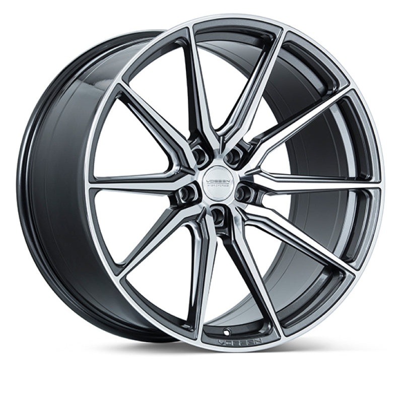Vossen HF-3 20×10.5 / 5×114.3 / ET45 / Deep Face / 73.1 – Gloss Graphite Polished Wheel