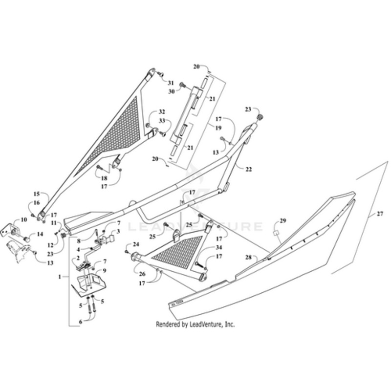 Door Panel W/Warning Decal-Left (Wc X) (Inc. 29) by Arctic Cat