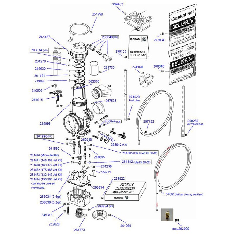 1. 295998 Rotax Dellorto Carburetor VHSB34
