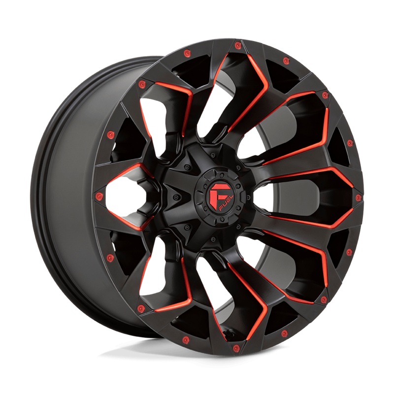 Fuel Wheels D787 Assault 17″ 6×135/6×139.7 Matte Black Red Milled