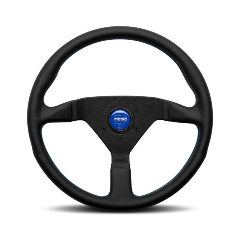 Momo Monte Carlo With Blue Stitching Steering Wheel 350mm