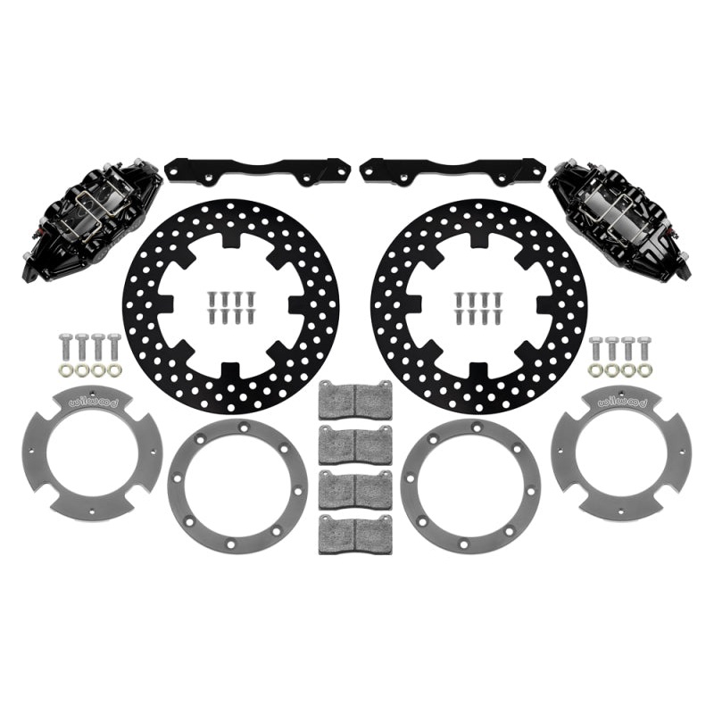 Wilwood 17-21 Can-Am X3RS Black 6-Piston Front Kit 11.25in – Drilled Rotors