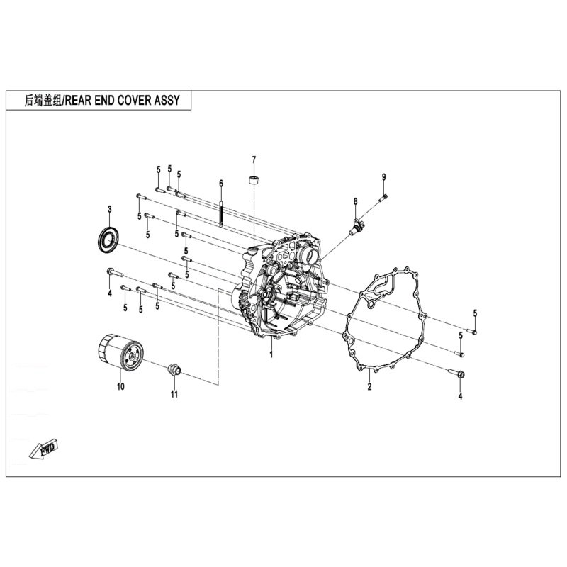 Cylinder Body Rear End Cover Seal Gasket by CF Moto