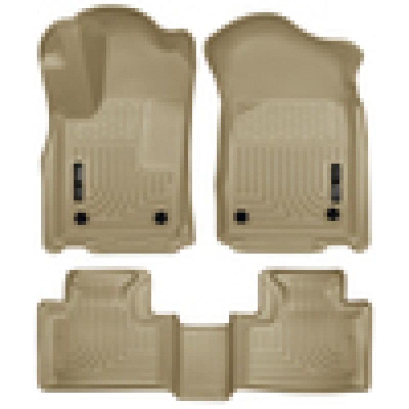 Husky Liners 16-22 Dodge Durango Weatherbeater Tan Front & 2nd Seat Floor Liners