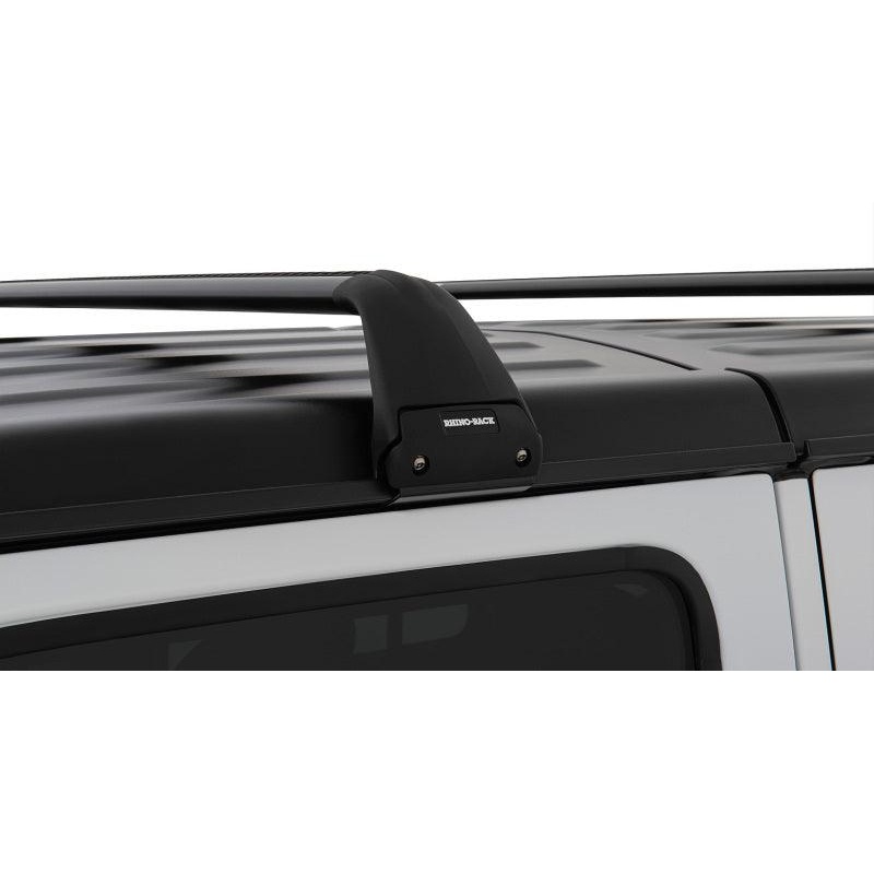 Rhino-Rack 07-22 Jeep Wrangler JK/JL 4 Door Hard Top Vortex SG 2 Bar Roof Rack – Black