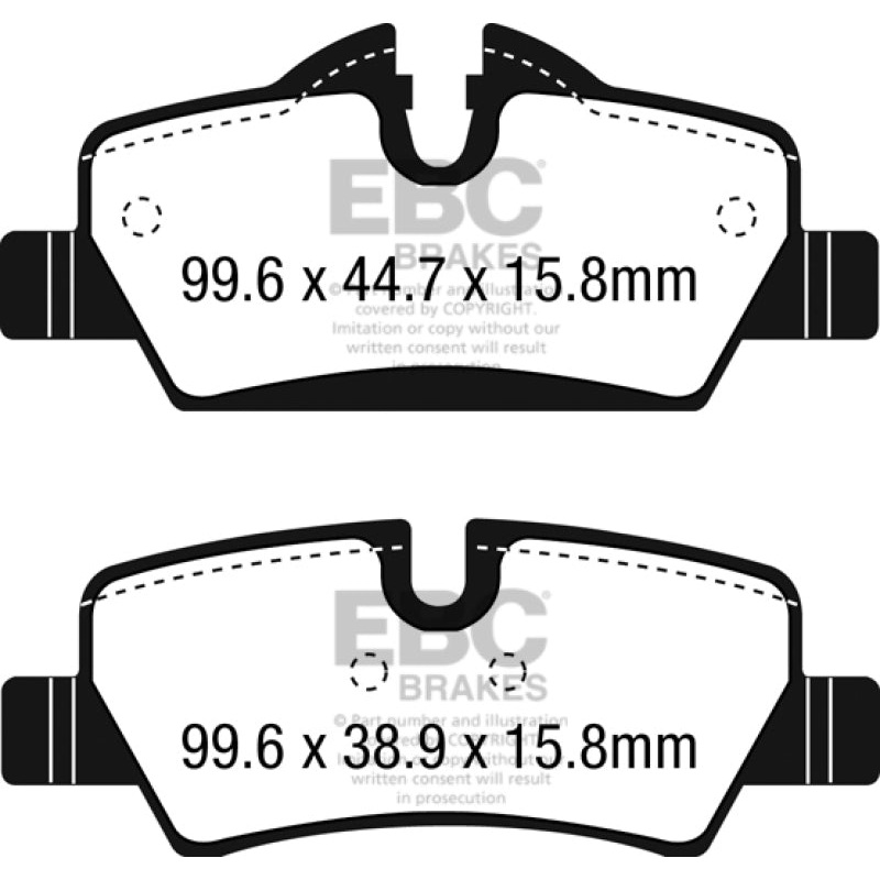 EBC 14+ Mini Hardtop 1.5 Turbo Cooper Ultimax2 Rear Brake Pads