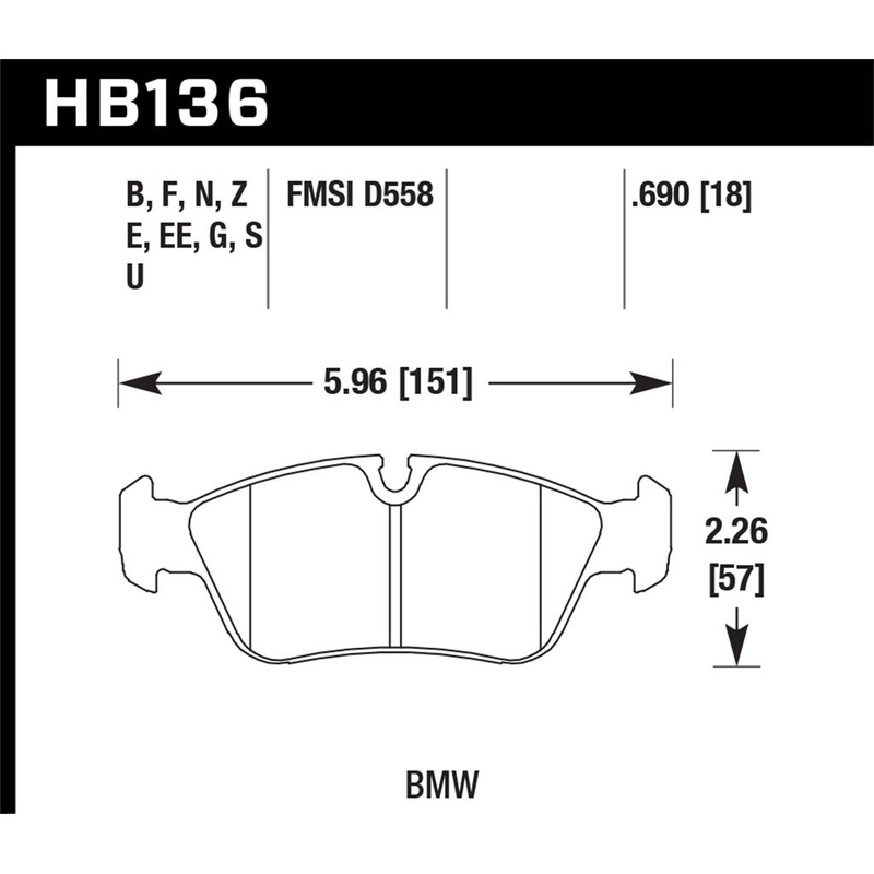 Hawk DTC-60 Brake Pad – Front (HB136G.690)