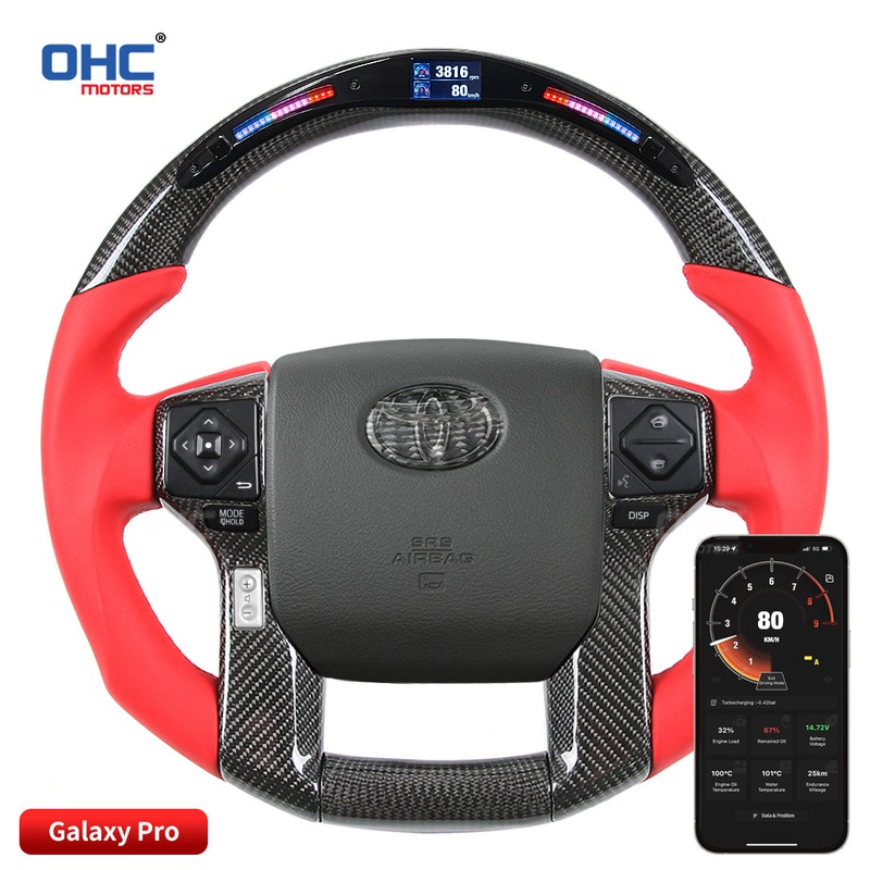 OHC Motors Led Light Up Steering Wheel  for 10+ Toyota Prado Tundra 4 Runner