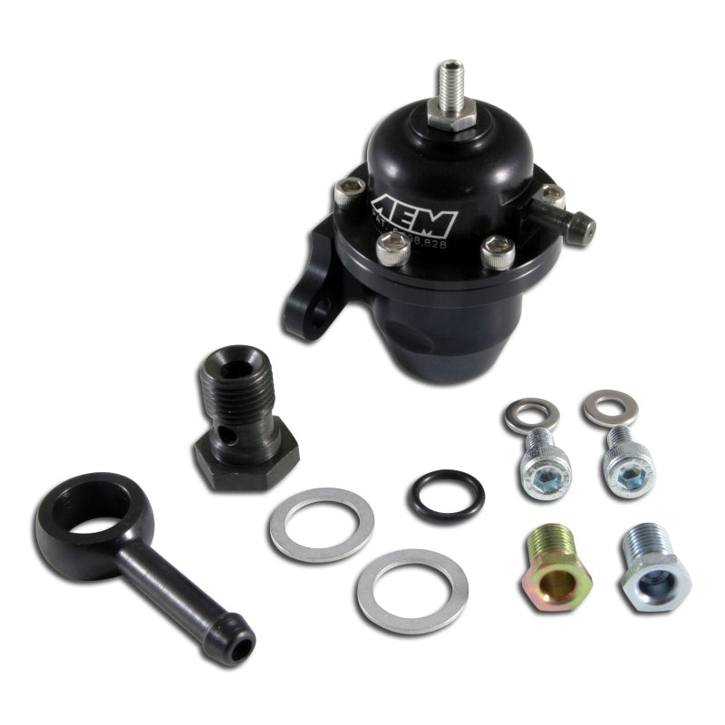 AEM 96-97 Acura CL / 94-97 Accord / 96-00 Civic Ex Black Adjustable Fuel Pressure Regulator