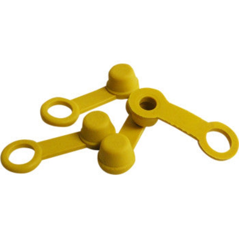Brake Bleeder Caps – Yellow – 4-Pack by Helix