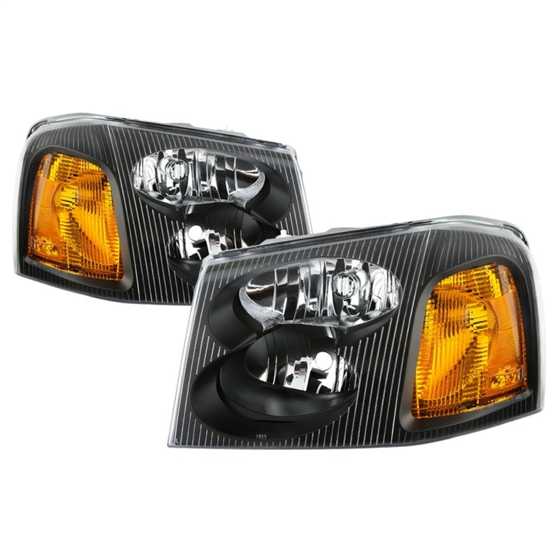 xTune 02-09 GMC Envoy OEM Style Headlights – Black (HD-JH-GEN02-AM-BK)