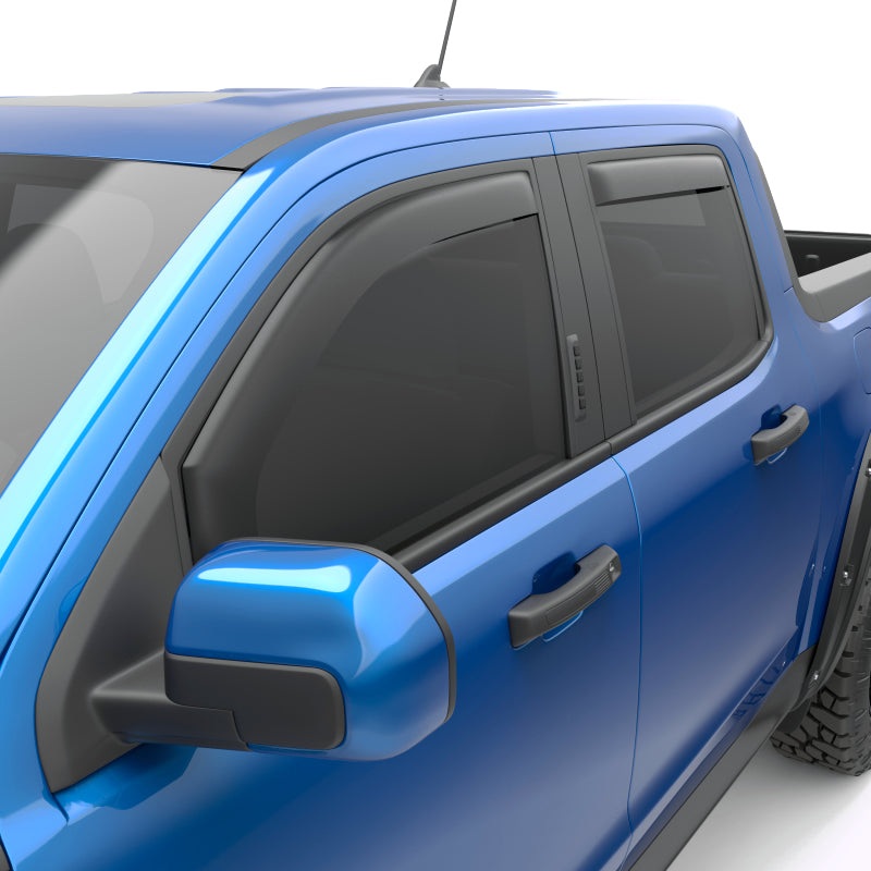 EGR 2022+ Ford Maverick In Channel Window Visors Front/Rear Set – Matte Black Crew Cab