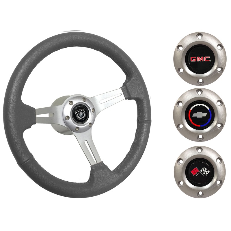 1960-73 Chevy Truck, GMC Steering Wheel Kit | Gray Leather | ST3014GRY