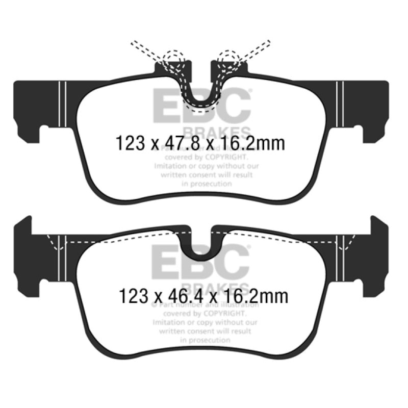 EBC 2016+ Mini Cooper Clubman (F54) 1.5L Turbo Redstuff Rear Brake Pads