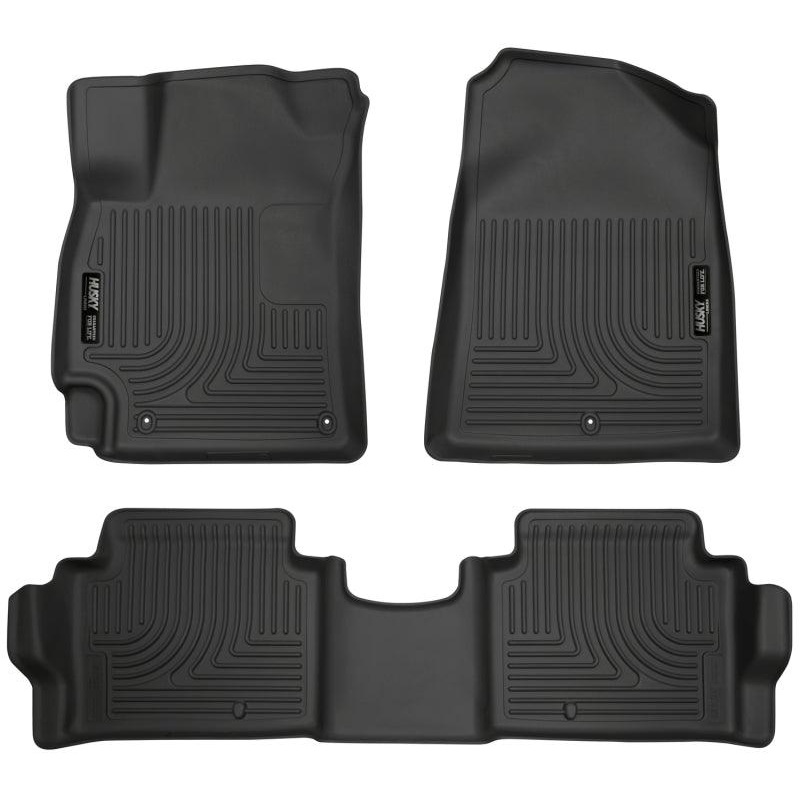 Husky Liners 2017 Hyundai Elantra Weatherbeater Black Front and Second Row Floor Liners