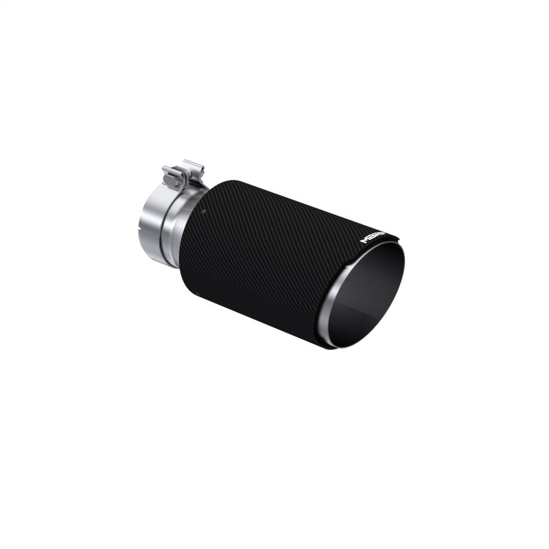 MBRP Universal Carbon Fiber Tip 6in OD/4in Inlet/12in L – Angle Cut Tip