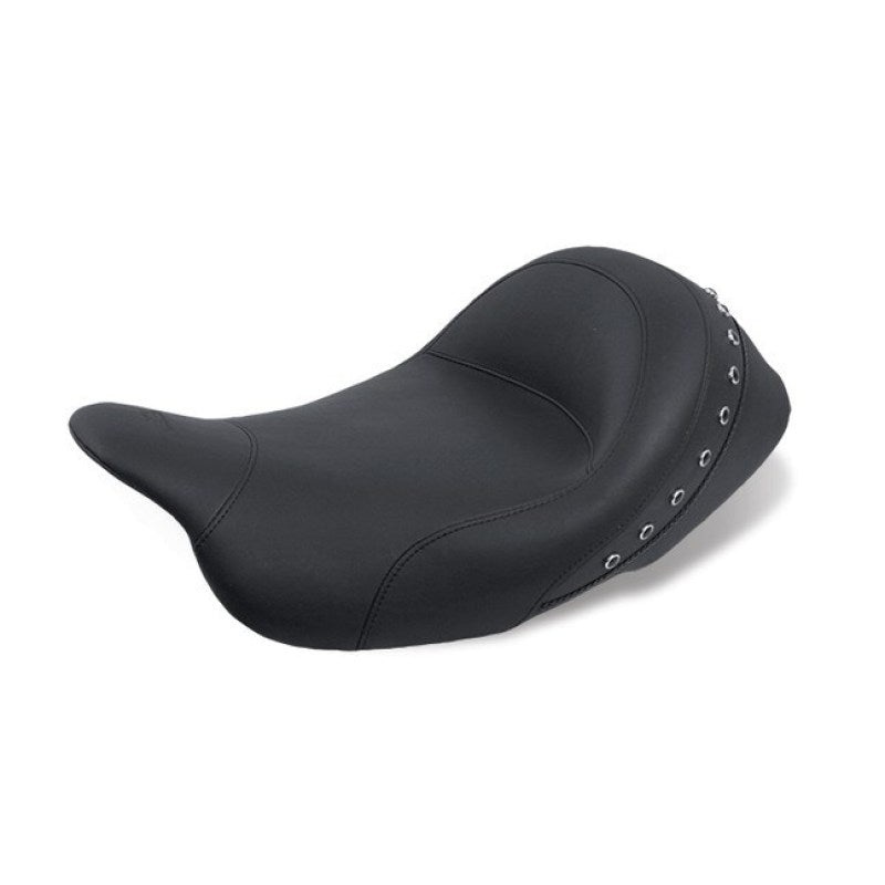 Mustang 08-21 Harley Electra Glide Std,Rd Glide,Rd King,Str Glide Solo Seat Blk Pearl Studs – Black