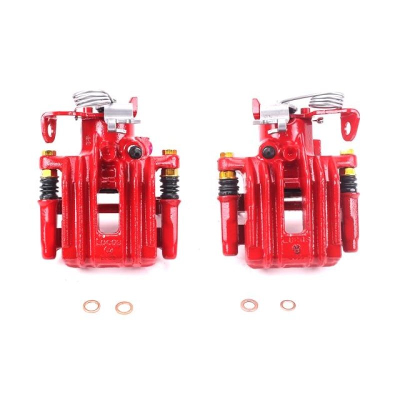 Power Stop 98-04 Audi A6 Quattro Rear Red Calipers w/Brackets – Pair