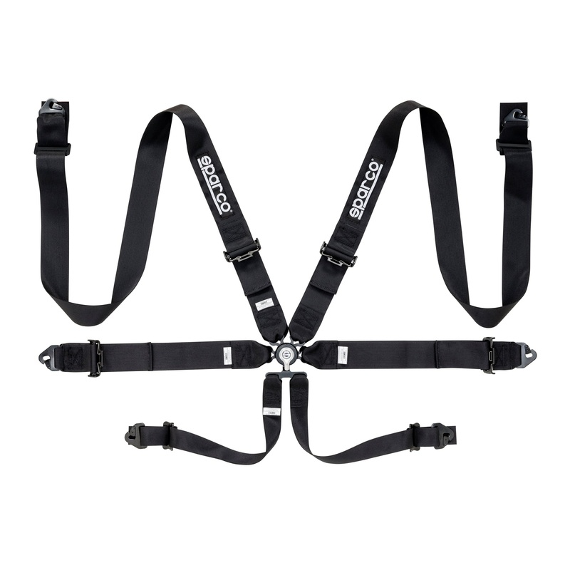 Sparco Competition 6 Point Harness 3″ Steel