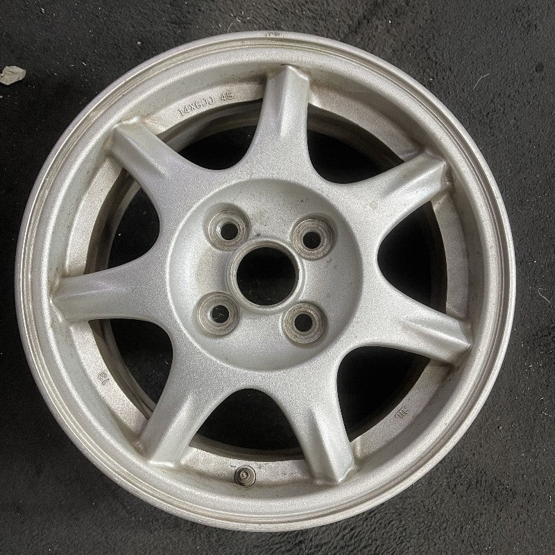 14″ MAZDA MX-5 MIATA 94 14×6 alloy 7 spoke pewter Original OEM Wheel Rim