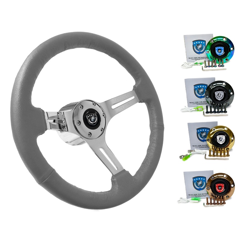 1989-98 Nissan Maxima Steering Wheel Kit | Grey Leather | ST3012GRY