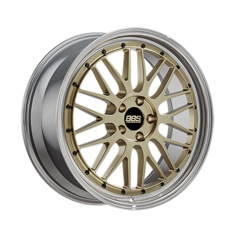 BBS LM 18×8 5×114.3 ET40 Gold Center Diamond Cut Lip Wheel – 82mm PFS/Clip Required | LM080GPK