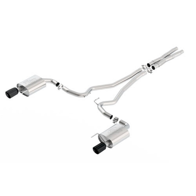 Ford Racing 16-17 Mustang GT 5.0L Coupe /Convertible EC-Type Cat-Back Exhaust System Blk Chrome Tips