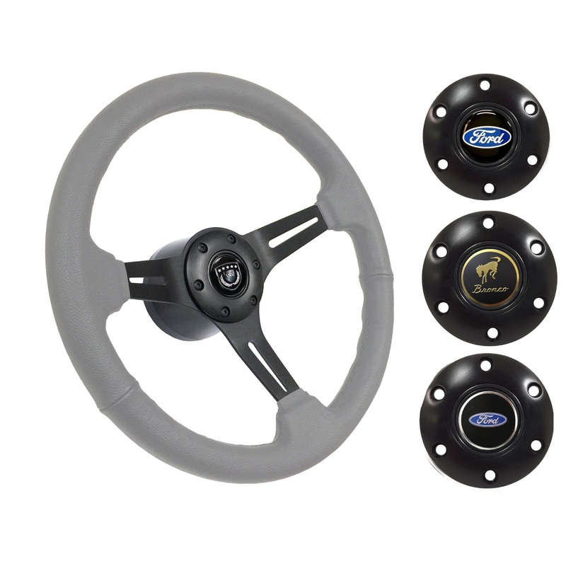 1975-77 Ford Bronco Steering Wheel Kit | Grey Leather | ST3060GRY