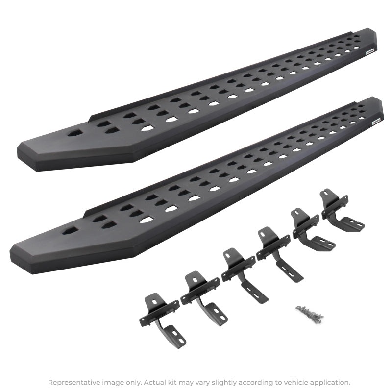 Go Rhino 2022 Toyota Tundra Crew Max 4dr RB20 Kit w/RB20 Running Board + Brkts – Tex. Blk