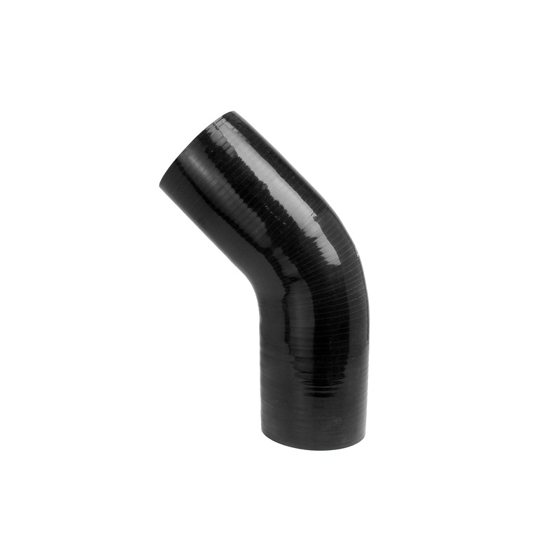 HPS 4″ 4-ply Reinforced Silicone 45 Degree Elbow Coupler | Universal (HTSEC45-400-BLK)