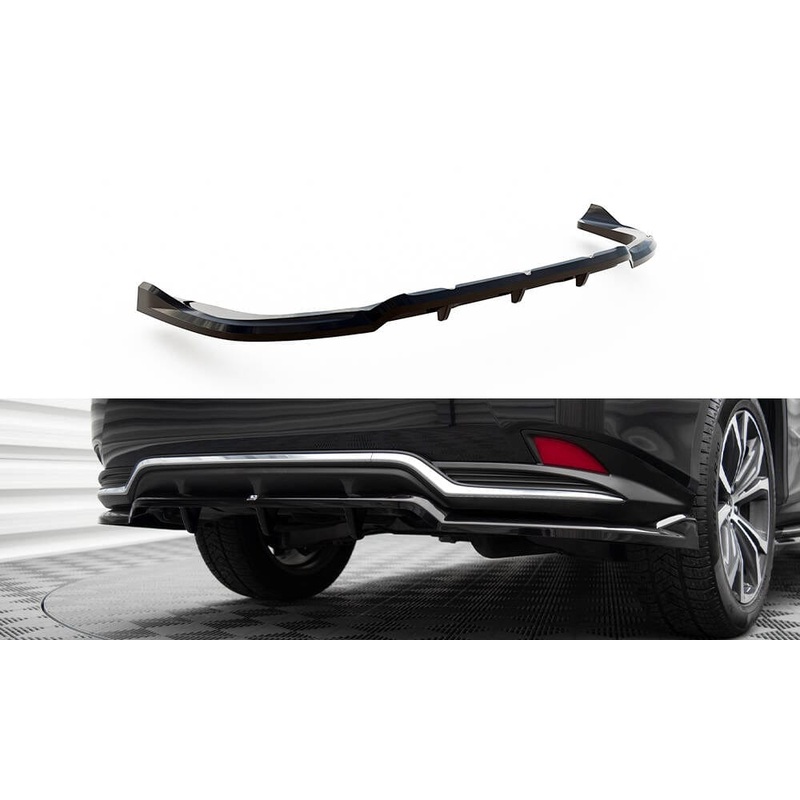Maxton Design Central Rear Splitter – (With Vertical Bars) Lexus RX Mk4 Facelift