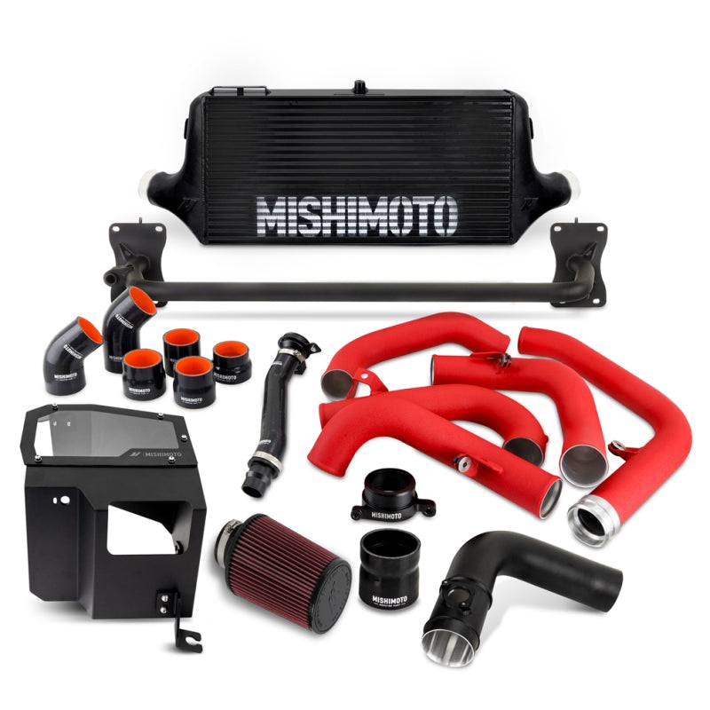 Mishimoto [22-25 WRX] Intercooler Kit W/ Intake BK Core WRD Pipes | MMINT-WRX-22AIBKRD