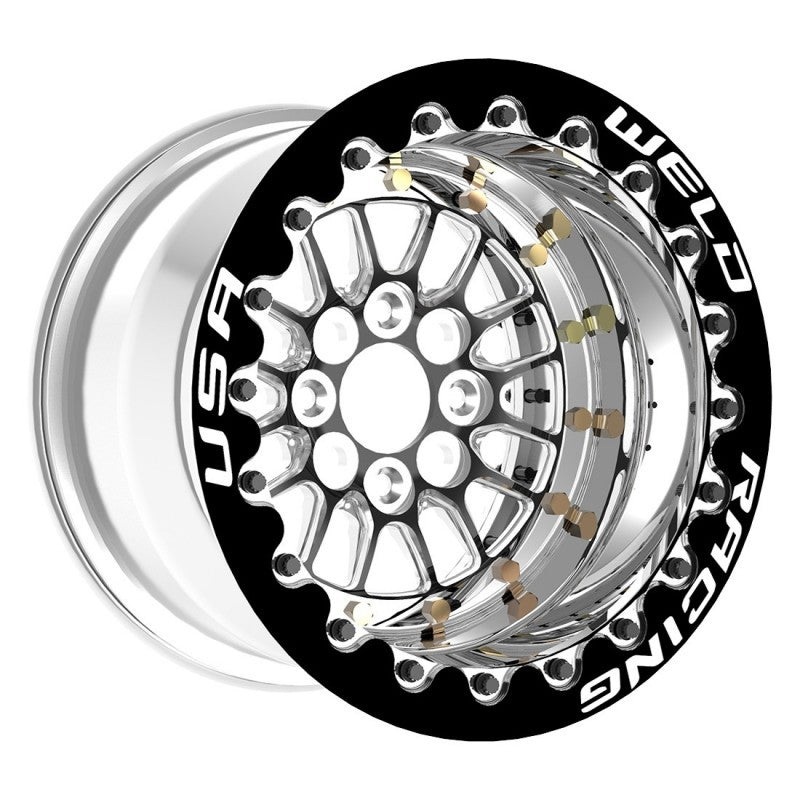 Weld Tuner Import Drag 13×10 / 4x100mm BP / 5in. BS Black Wheel CTR Single Beadlock