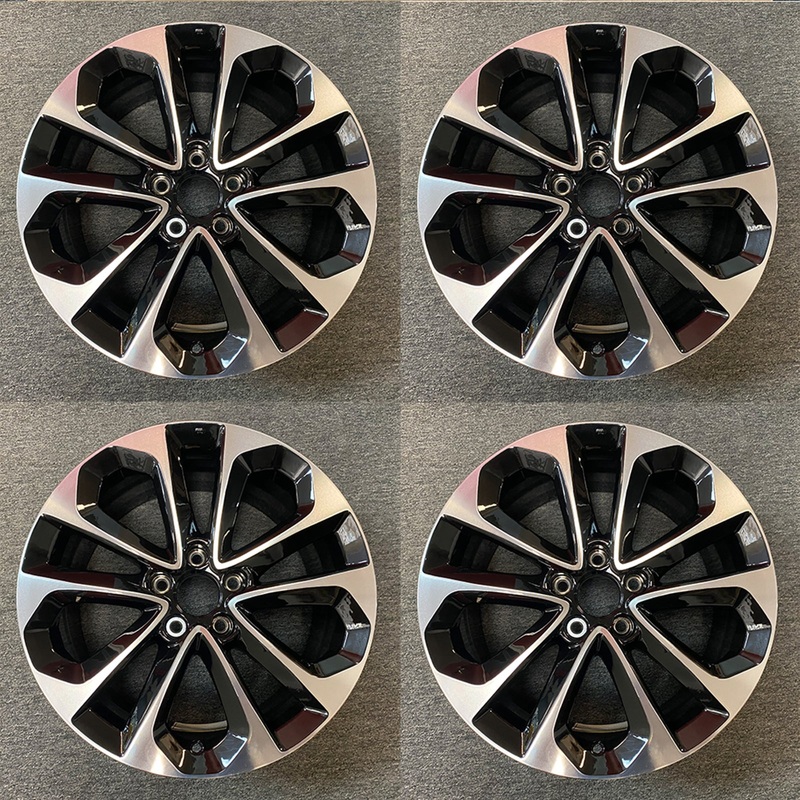 18″ SET OF 4 New 18×8 Alloy Wheels For 2013-2015 Honda Accord Machined Black OEM Quality Replacement Rim