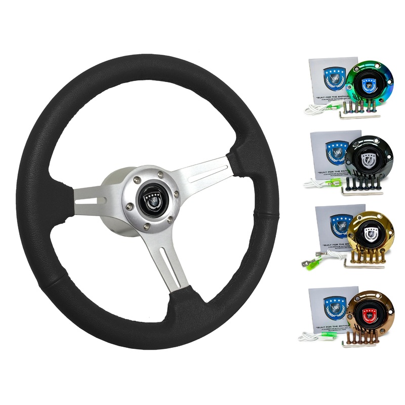 1998+ Volkswagen Beetle Steering Wheel Kit | Black Leather | ST3014BLK