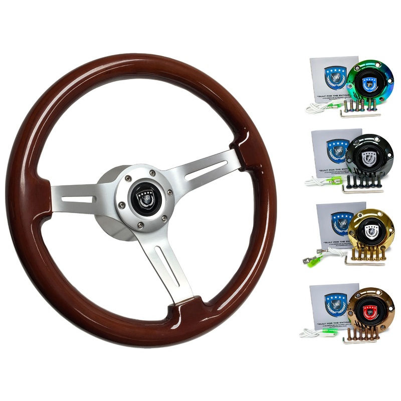 1988-97 Nissan Pickup Truck Steering Wheel Kit | Mahogany Wood | ST3027S