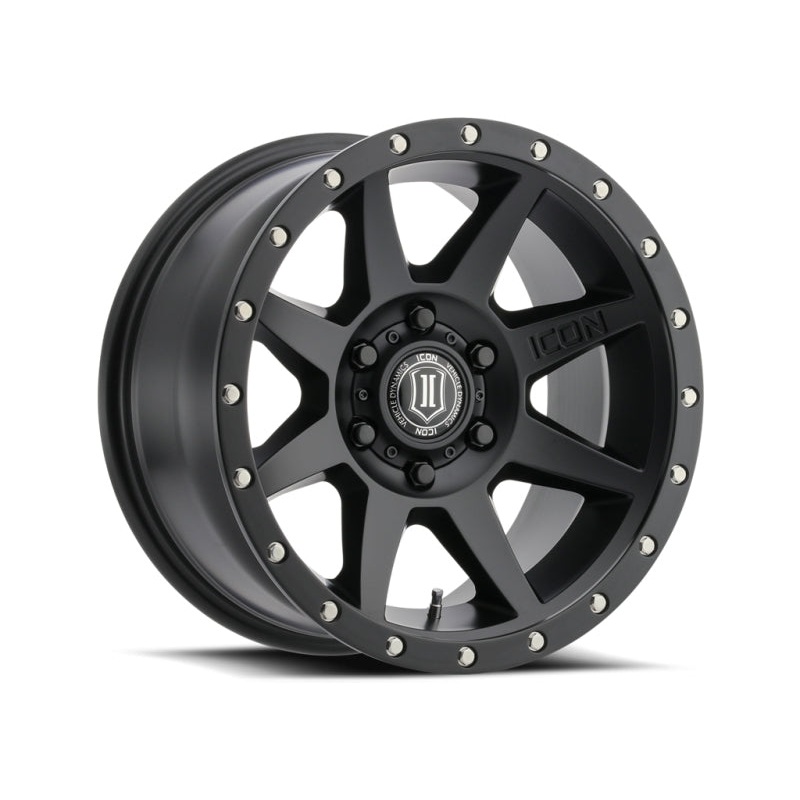 ICON Rebound 17×8.5 5×5 -6mm Offset 4.5in BS 71.5mm Bore Satin Black Wheel