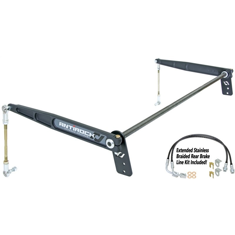 RockJock JK 2D Antirock Sway Bar Kit Rear Bolt-On Forged Arms