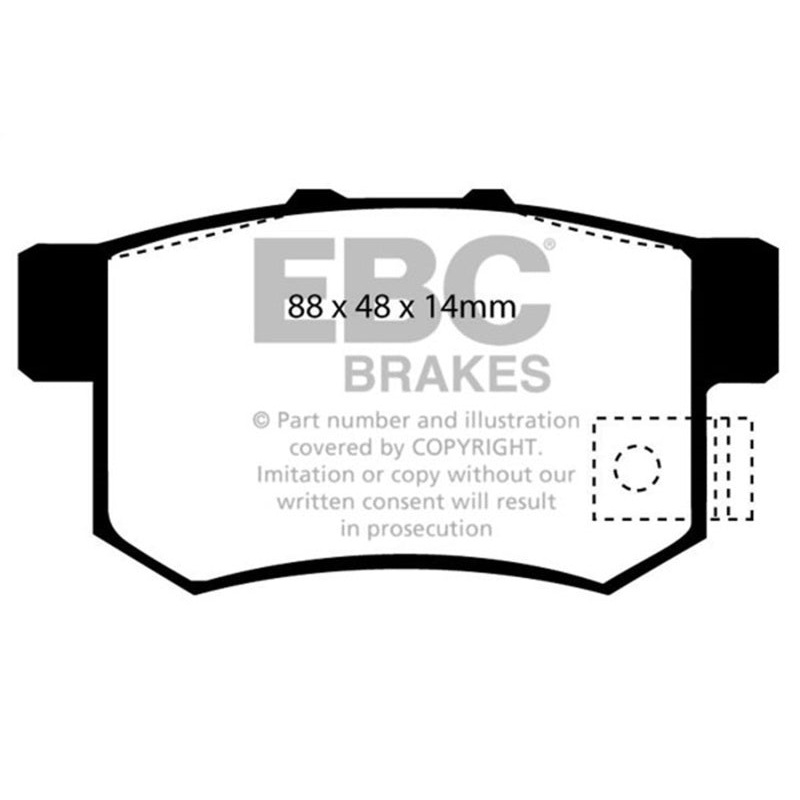 EBC 01-03 Acura CL 3.2 Yellowstuff Rear Brake Pads