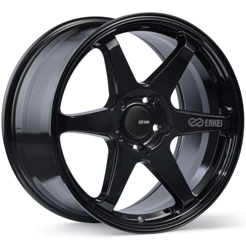 Enkei T6R 18×9.5 45mm Offset 5×100 Bolt Pattern 72.6 Bore Gloss Black Wheel